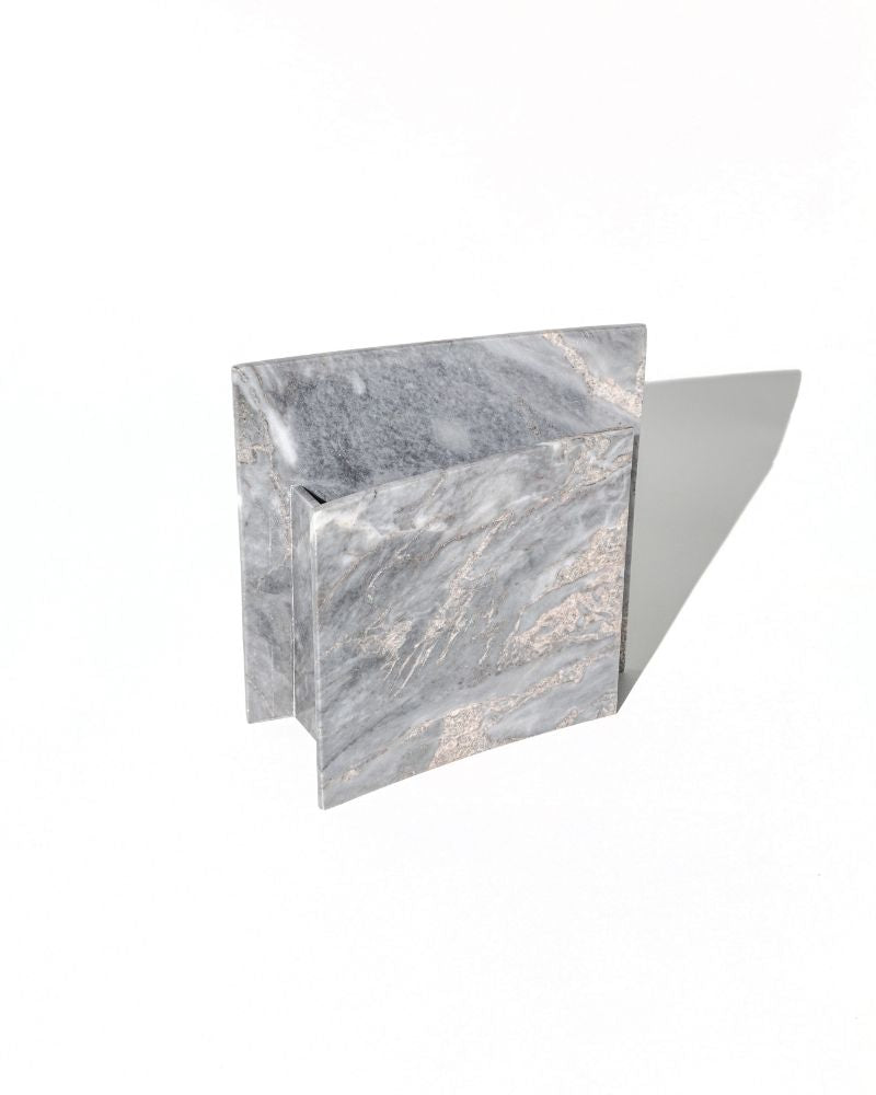 006 Obrin Arc Wide Pinched Marble Vase