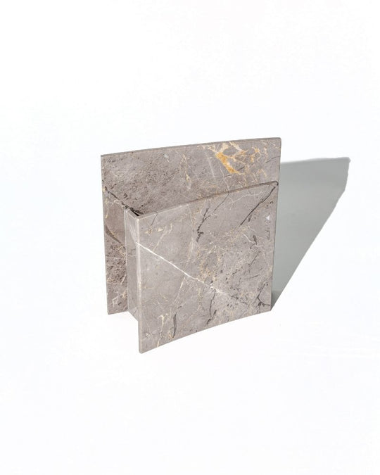 007 Geona Arc Wide Pinched Marble Vase