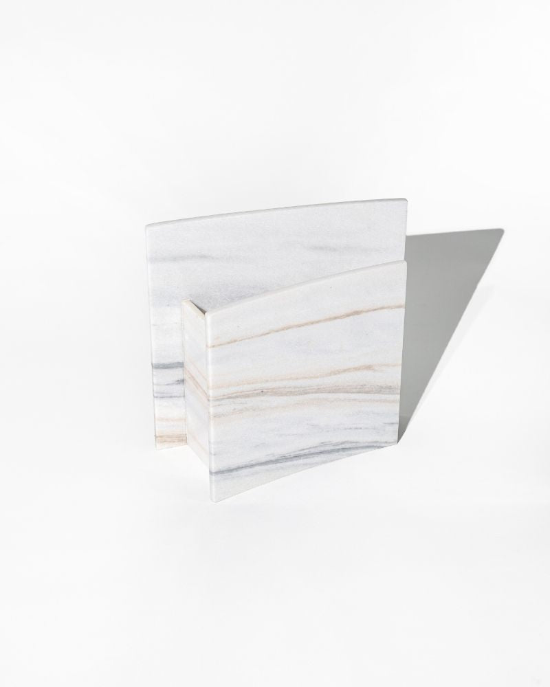 017 Covo Arc Wide Pinched Marble Vase