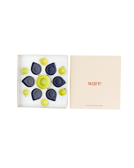 Rangoli Table Setting in Deep Blue