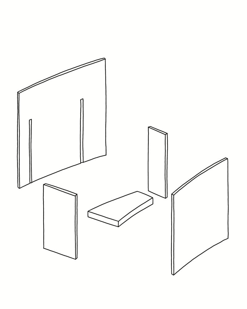 017 Covo Arc Wide Pinched Marble Vase