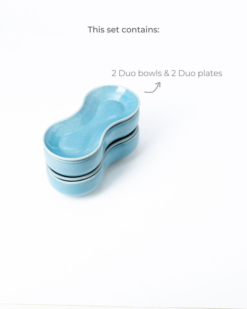 Duo Salad Bowl with Lid Pacific Blue (Set of 2)