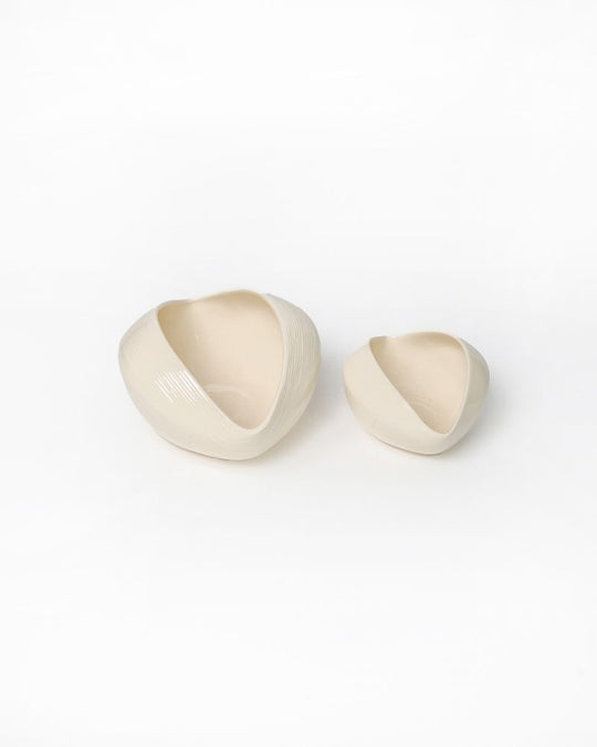 Big & Small Whirl Bowl Main Course Serving Set Nude (2 Pieces)