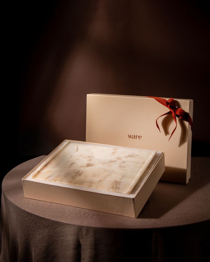 Big Lush Michelangelo Marble Tray - Gift Set