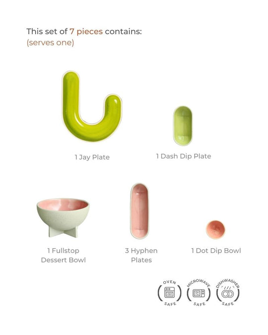 Chaat Table Setting  (7 Pieces)