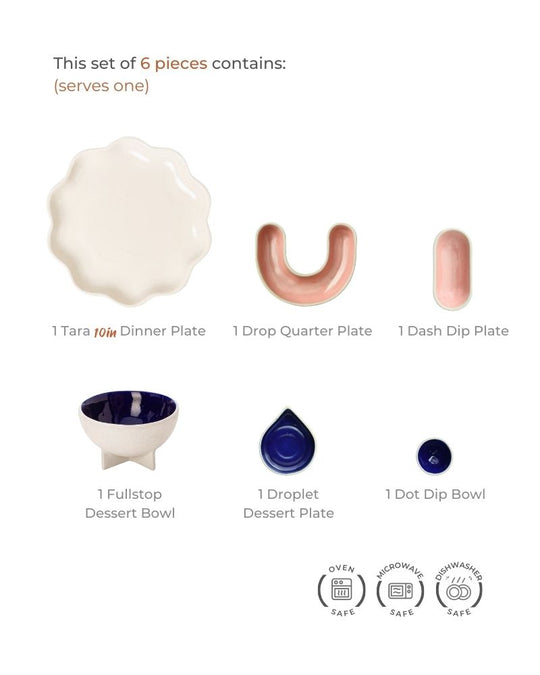 Dal Baati Table Setting (6 Pieces)