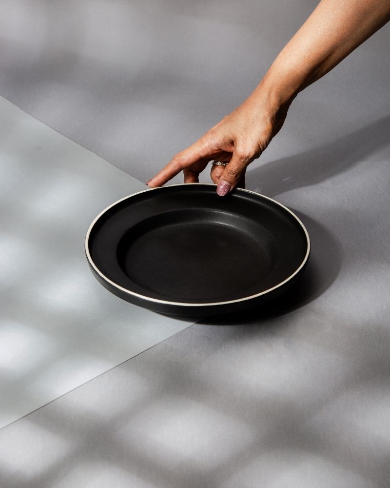 Eclipse 300ml Shallow Pasta Bowl Matt Black