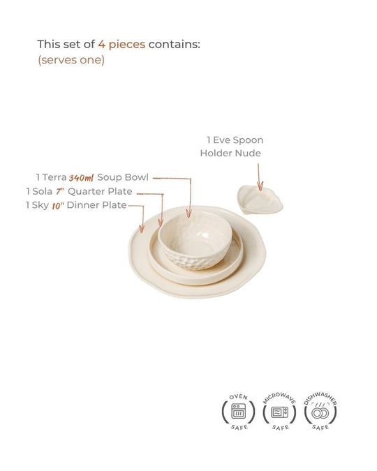 Elements Dinner Set Nude (4 Pieces)