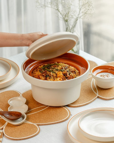 Eclipse 3920ml Large Serving Bowl with Lid Warm Brown