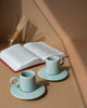 Lilo 90ml Espresso Cup & Saucer Set Aqua (Set of 2)