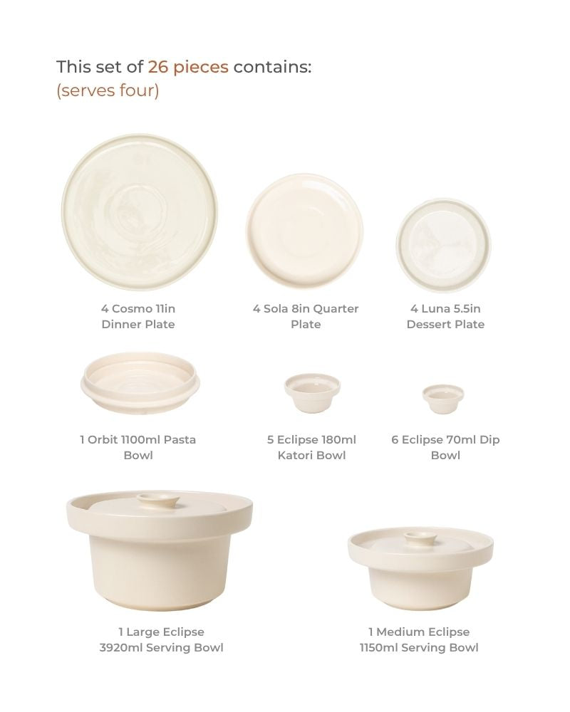 Lunar Dinner Spread Nude (26 Pieces)