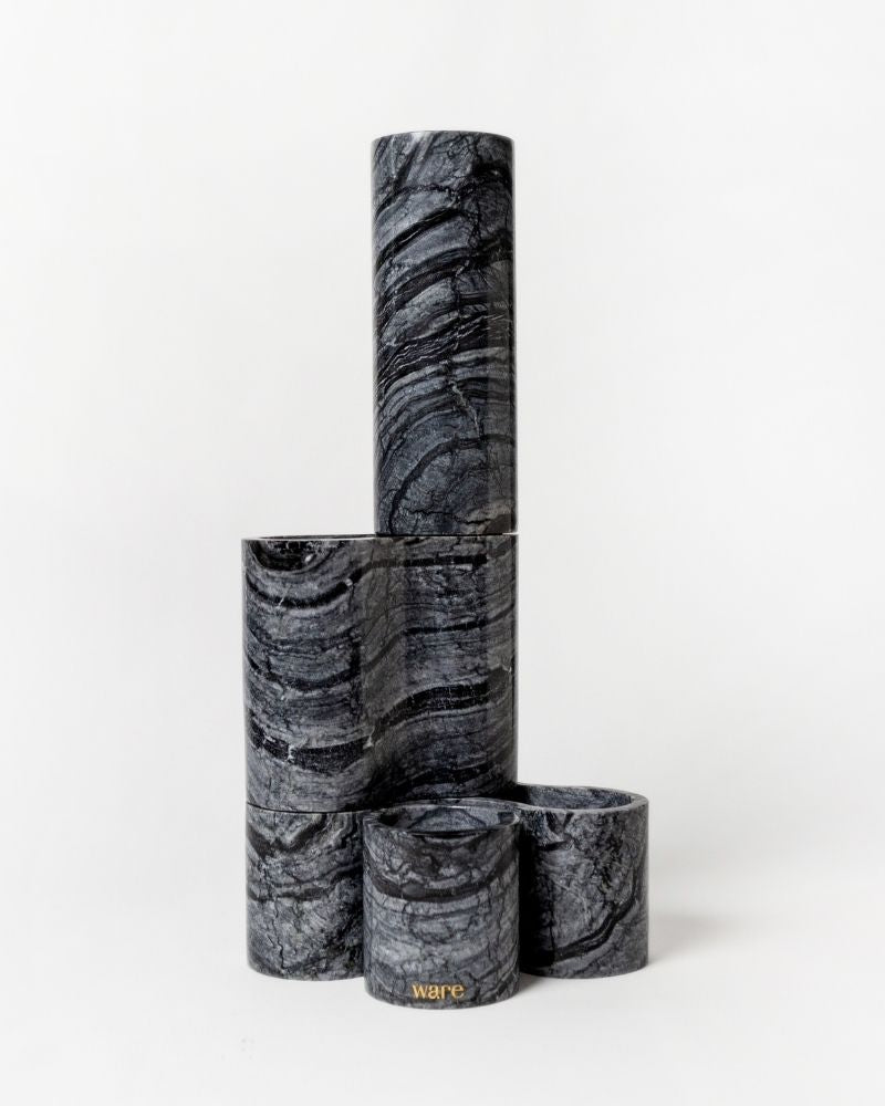 Pivot Stacking Vase Jurassic Black (4 Pieces)