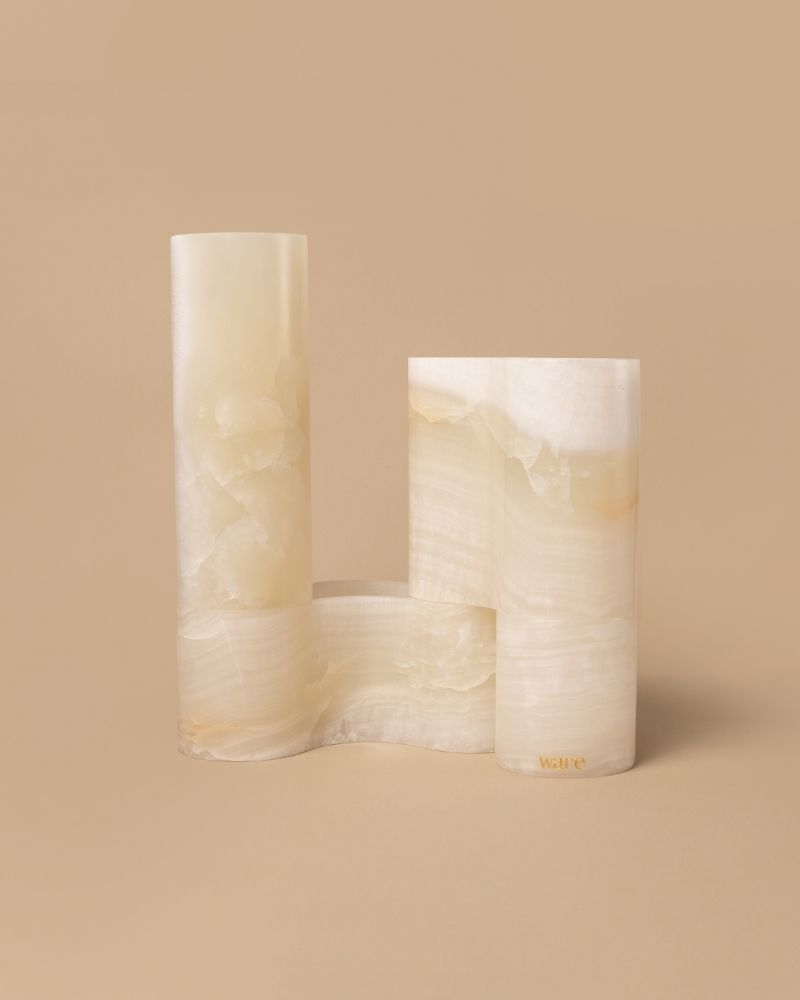 Pivot Stacking Vase White Onyx (4 Pieces)
