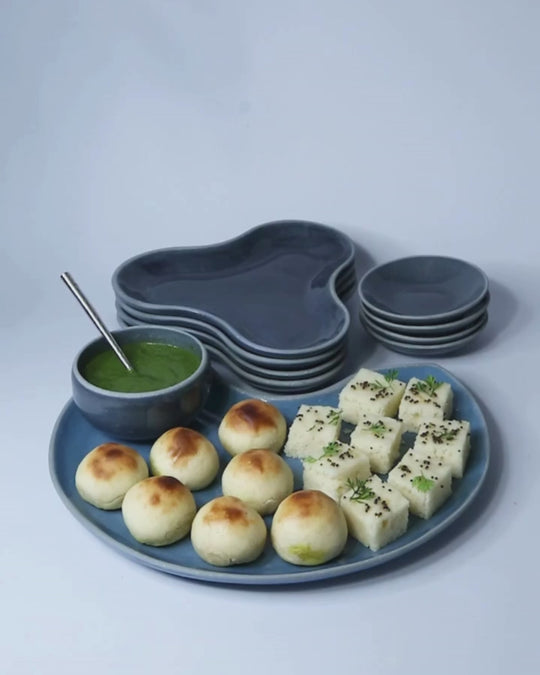 Crescent Platter Pacific Blue