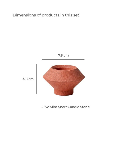 Skive Diya (Set of 2) Burnt Orange