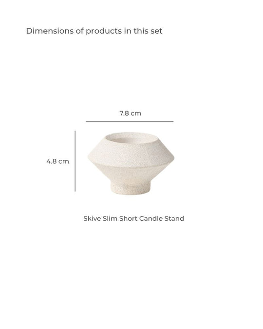 Skive Diya (Set of 2) White