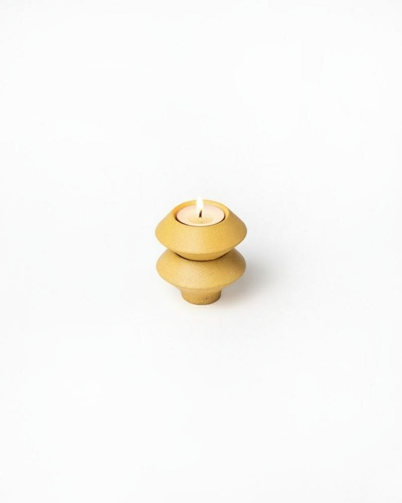Skive Diya (Set of 2) Mustard