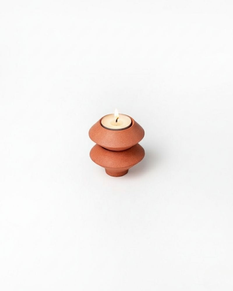 Skive Diya (Set of 2) Burnt Orange