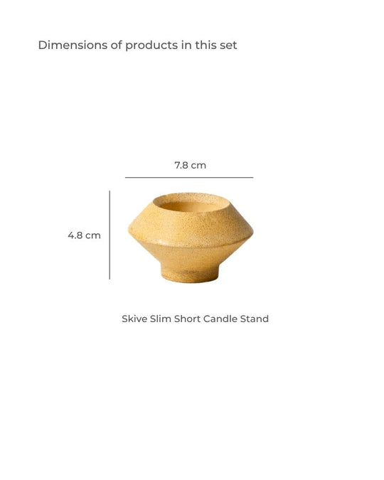 Skive Diya (Set of 2) Mustard