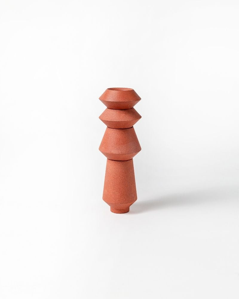 Skive Slim Candle Stand Set Burnt Orange