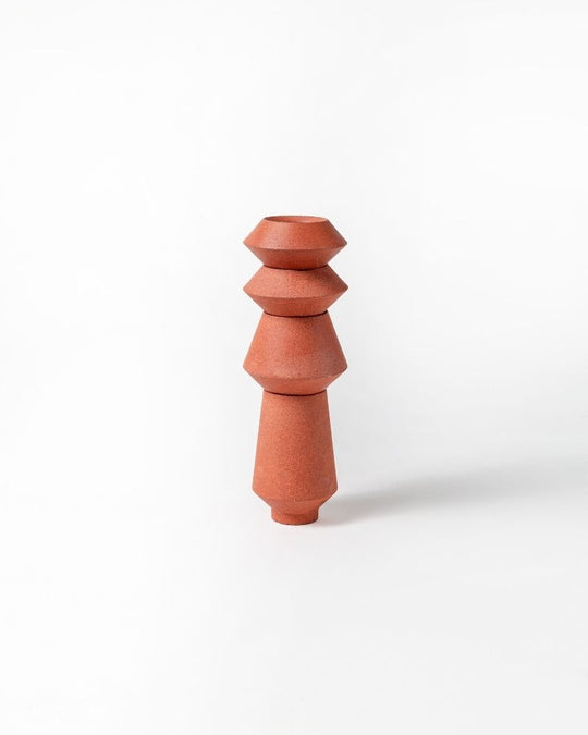 Skive Slim Candle Stand Set Burnt Orange