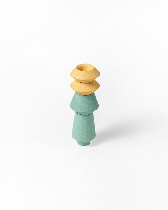 Skive Slim Candle Stand Set Mustard