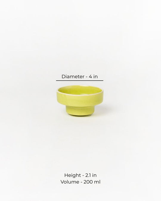 Small Eclipse 200ml Small Bowl Lime Green (In & Out) (Set of 2)