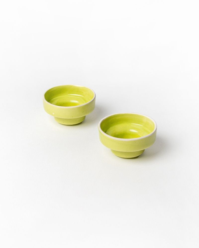 Small Eclipse 200ml Small Bowl Lime Green (In & Out) (Set of 2)