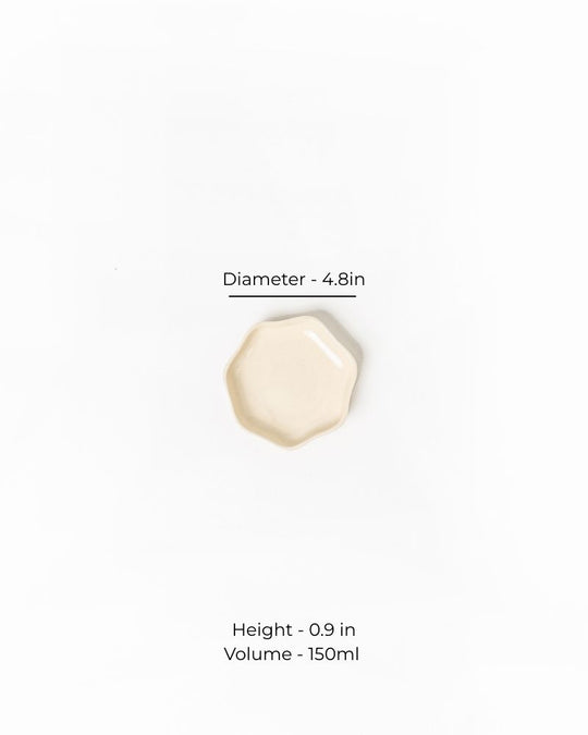 Small Tara 4.8in Dessert Plate Nude (In & Out) (Set of 2)