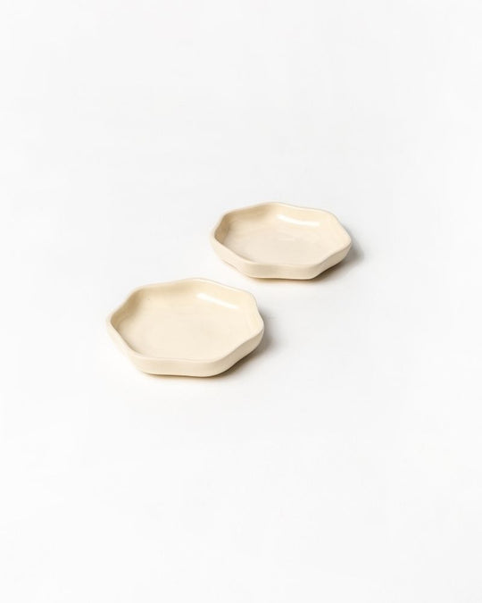 Small Tara 4.8in Dessert Plate Nude (In & Out) (Set of 2)