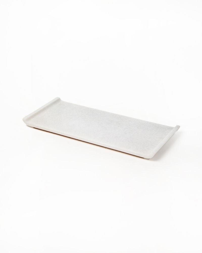 Small Lush White Onyx Marble Tray - Gift Set