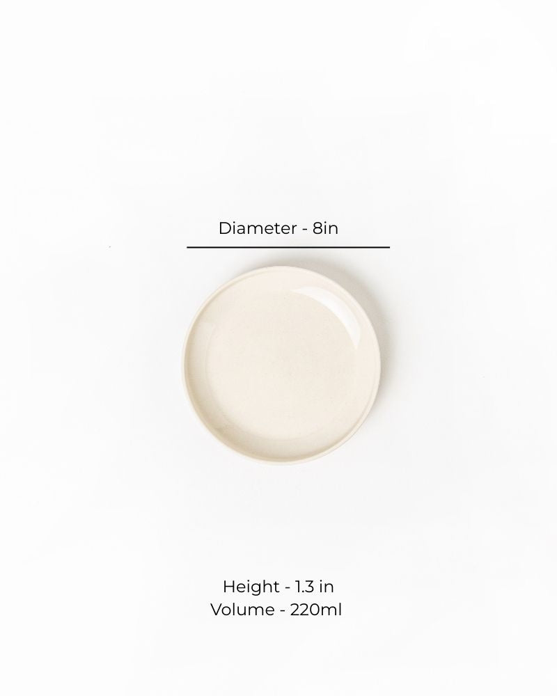 Sola 8in Quarter Plate Nude (Set of 2)