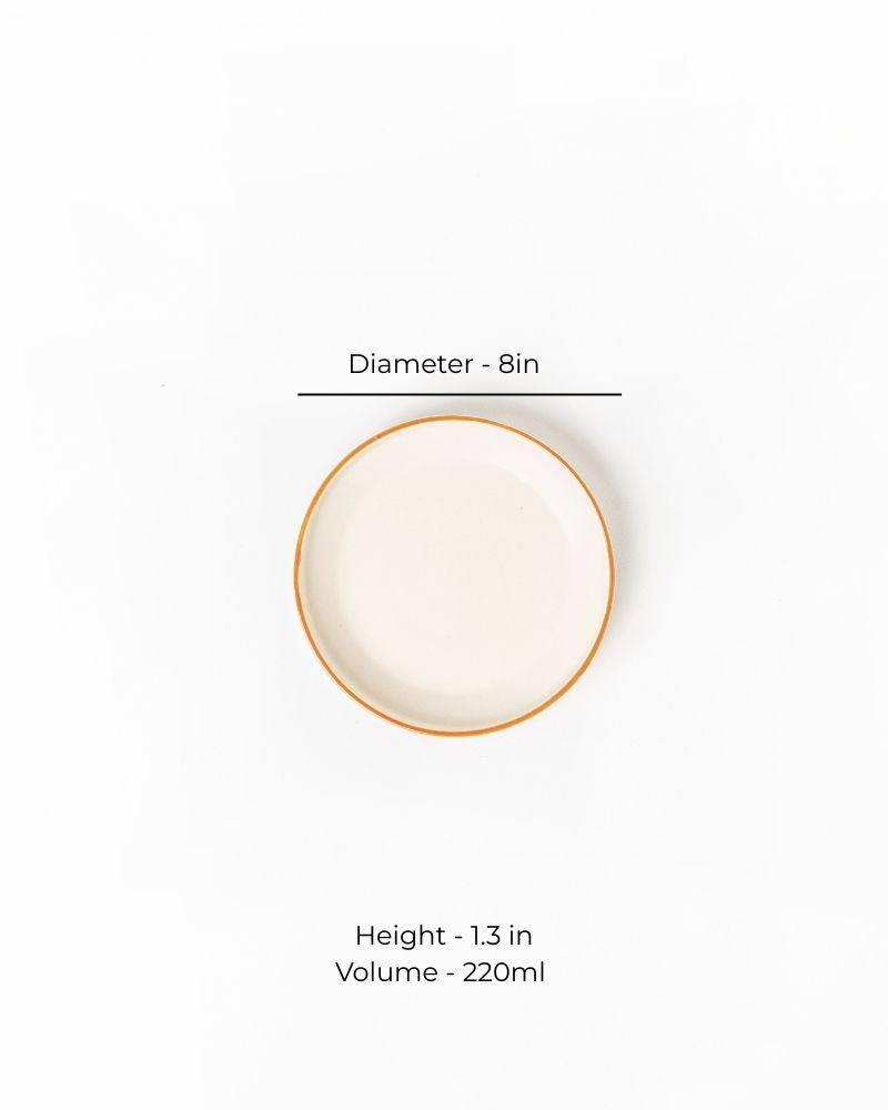 Sola 8in Quarter Plate Warm Brown (Set of 2)