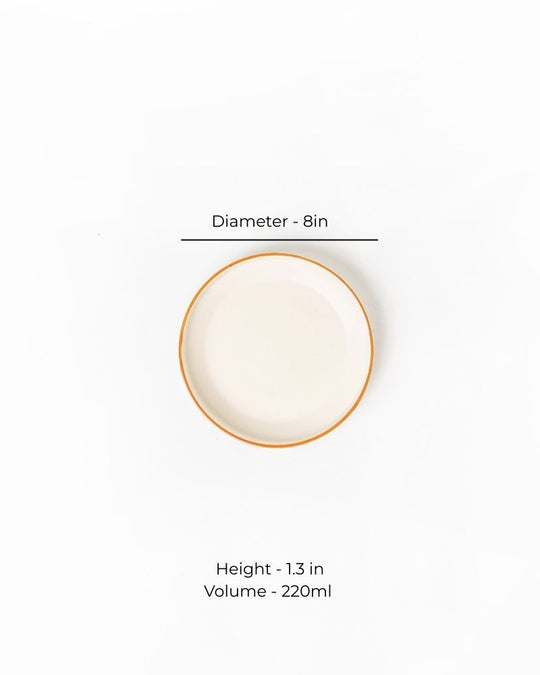 Sola 8in Quarter Plate Warm Brown (Set of 2)