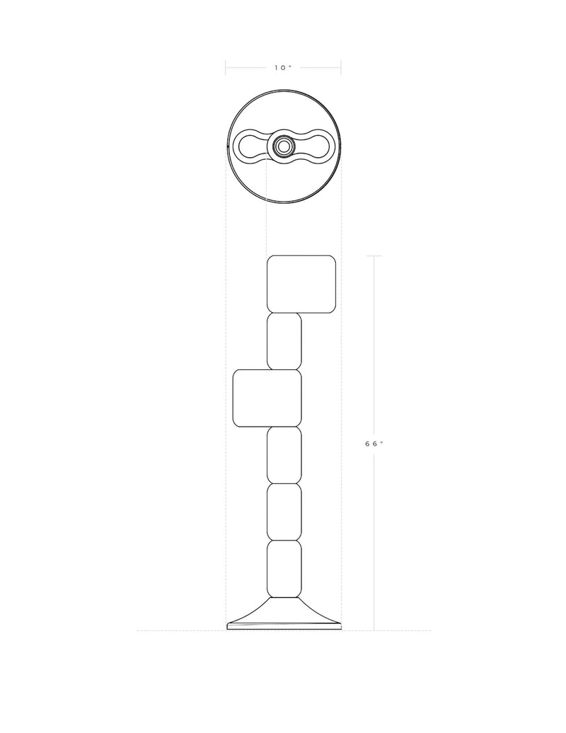 Pivot Pillar Marble Floor Lamp