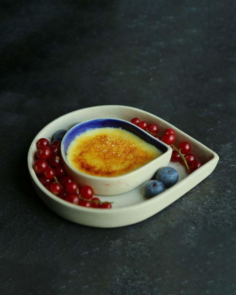 Droplet 4in Dessert Plate Deep Blue (Set of 4)