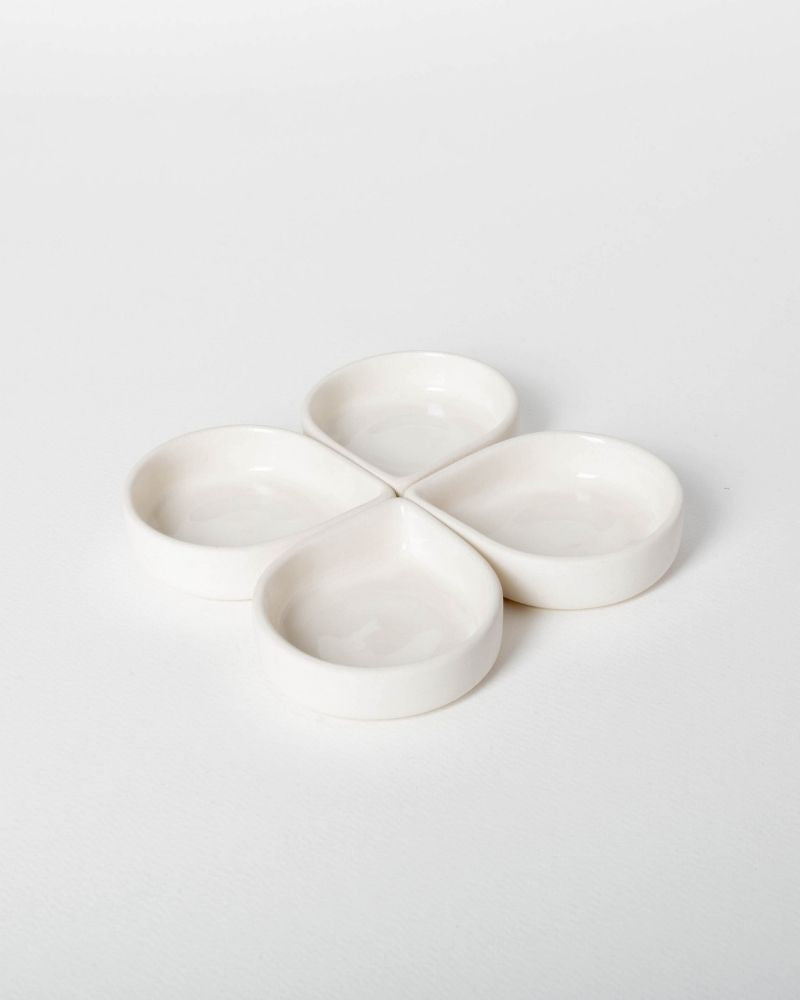 Droplet 4in Dessert Plate Nude (Set of 4)