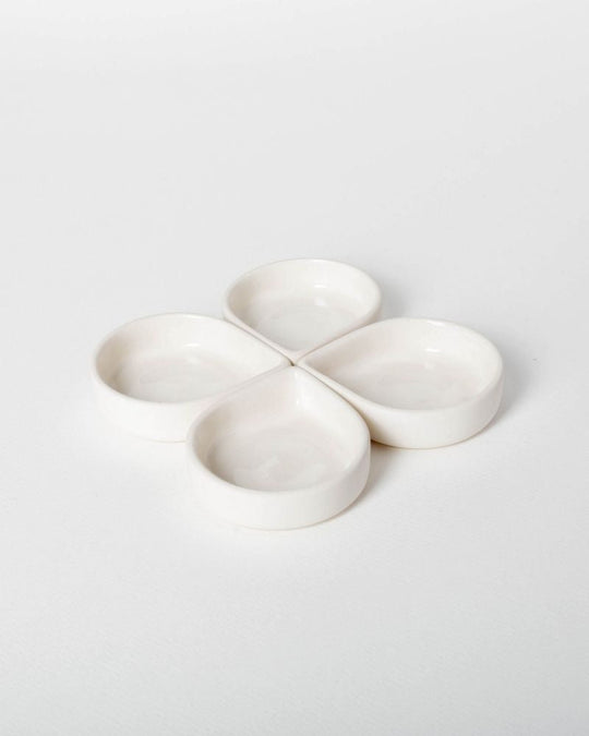 Droplet 4in Dessert Plate Nude (Set of 4)