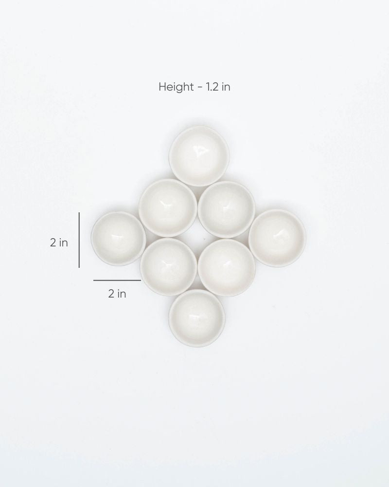 Dot Dip Bowl Nude (Set of 8)