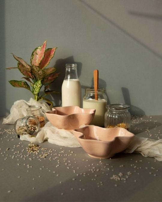 Floret Soup Bowl Blush (Set of 2) - Ware Innovations Mumbai