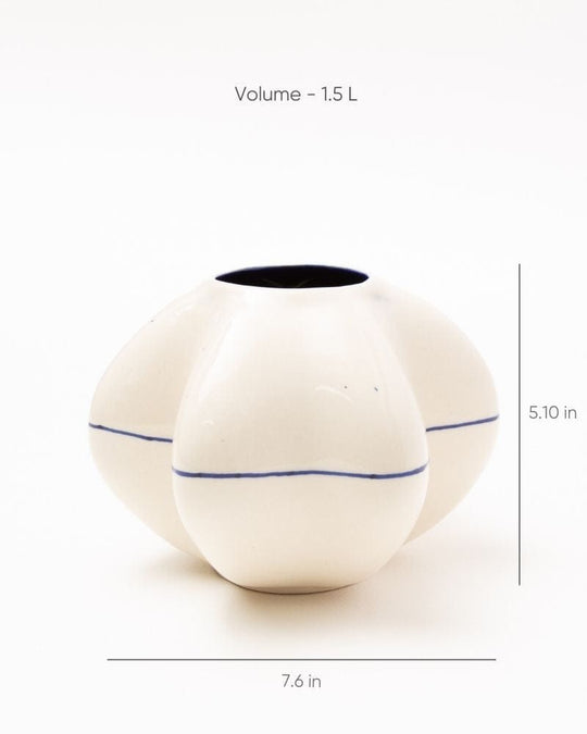 Ware Innovations Mumbai Vases Bred Vase Deep Blue