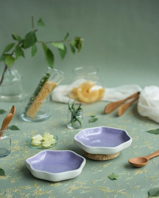 Ware Innovations Plates Lilac / 122 x 122 x 24 mm/4.8 x 4.8 x 0.9in Small Tara Dessert Plate Lilac (Set of 2)