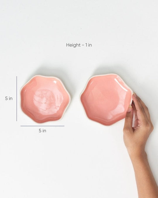 Ware Innovations Plates Pink / 122x122x24mm Small Tara Dessert Plate Pink (Set of 2)