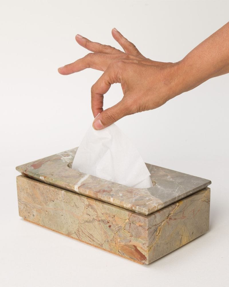 Deserto Gravità Marble Tissue Box by Ware Innovations