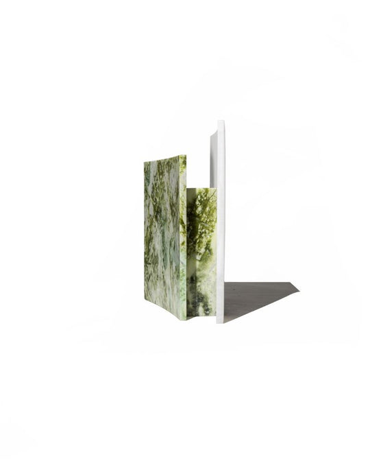 019 Emeryl Arc Wide Pinched Marble Vase