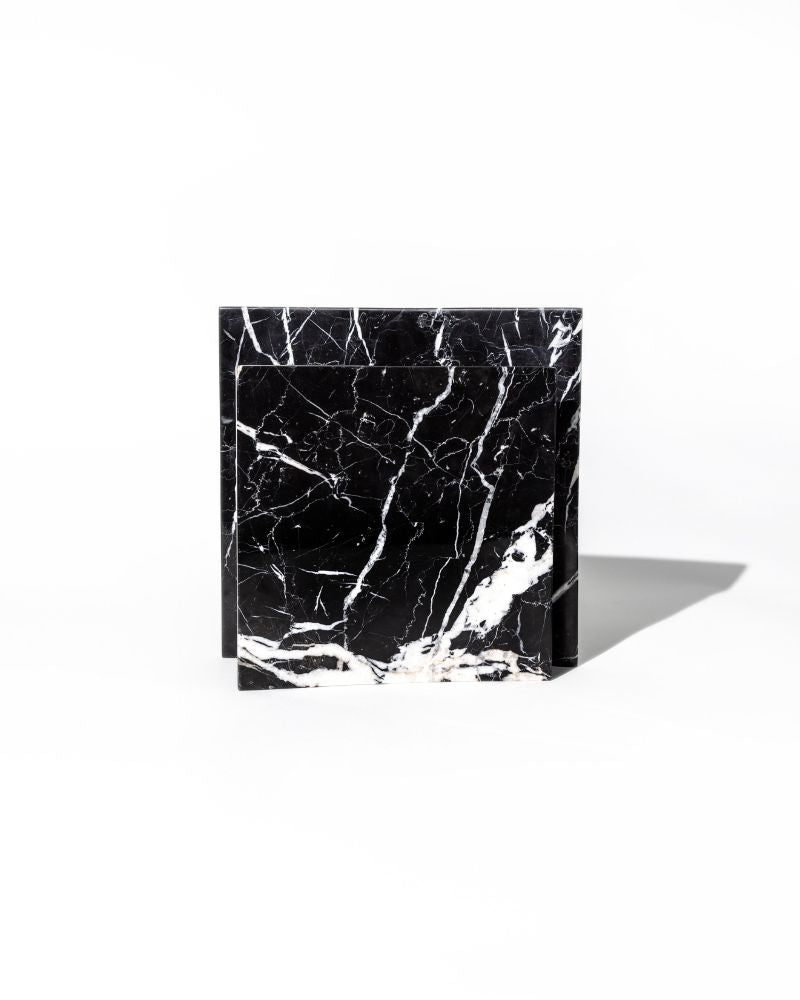 001 Arken Arc Wide Pinched Marble Vase