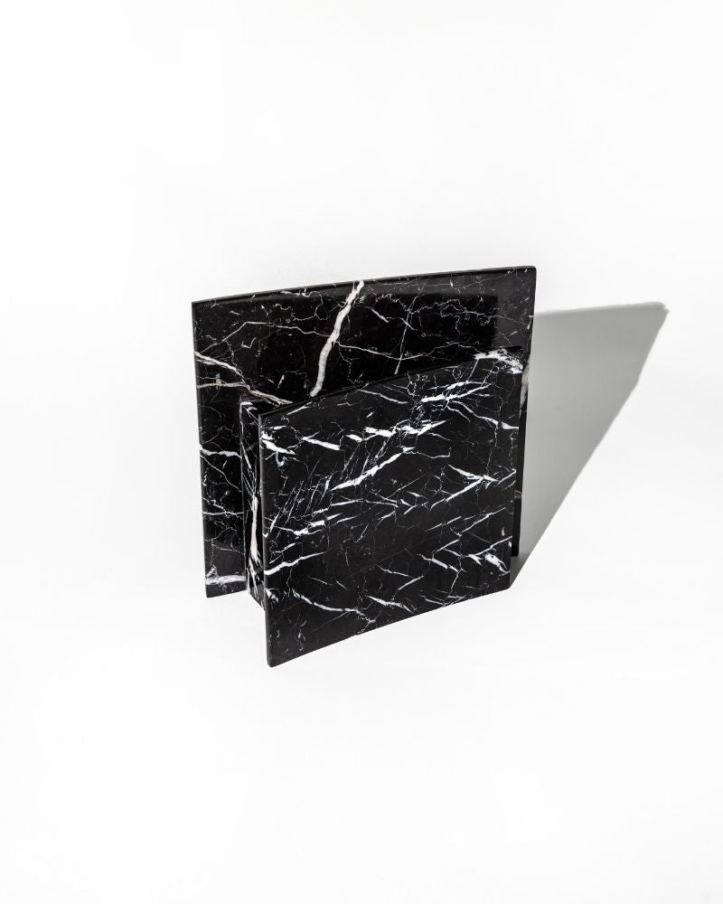 002 Arken Arc Wide Pinched Marble Vase