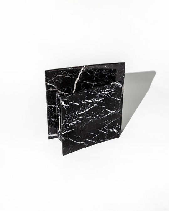 002 Arken Arc Wide Pinched Marble Vase