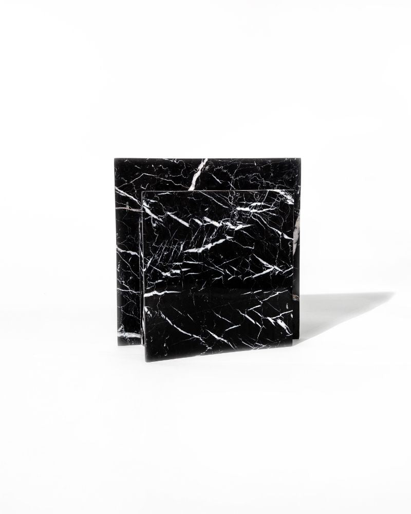 002 Arken Arc Wide Pinched Marble Vase