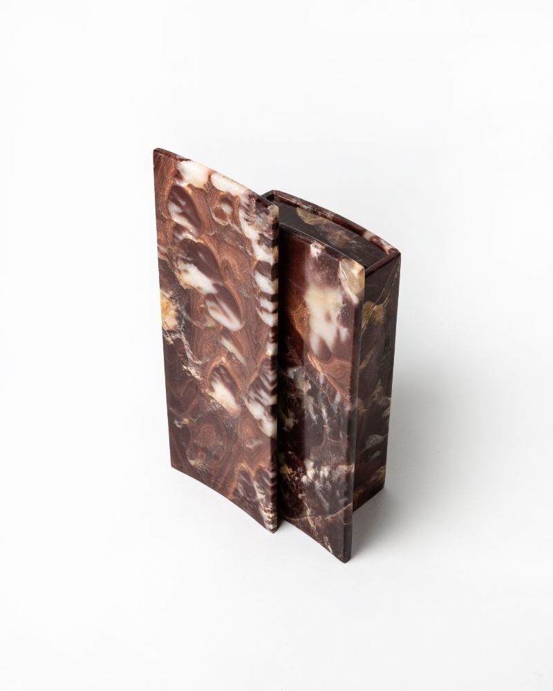 002 Scarlet Arc Marble Tissue Box